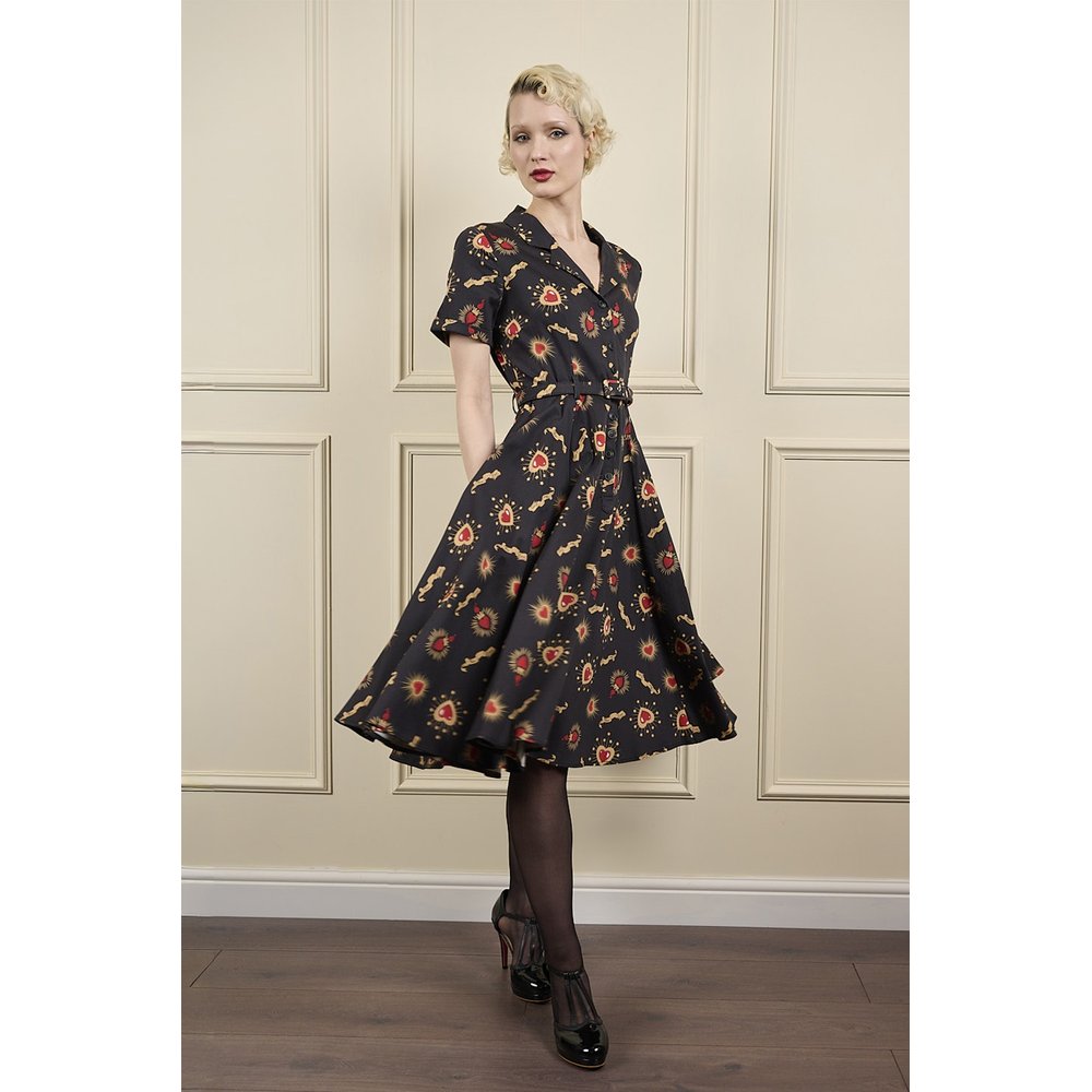 Banned - Bella True Love Flare Kleid - Schwarz
